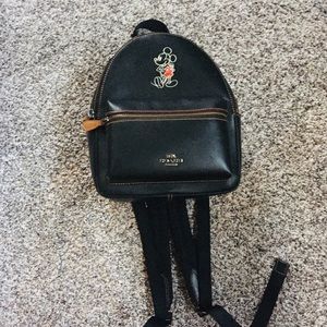 COACH // Disney Mickey Mouse Mini Backpack❤️🖤